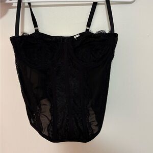 Amazon Black Lace Corset Top